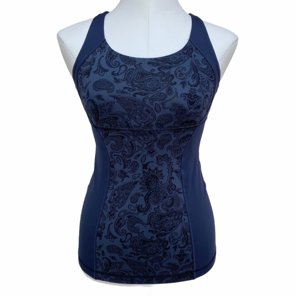 Lululemon Energy Tank in Paisley Inkwell size 2 - Picture 2 of 13